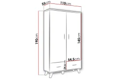 Kardos Garderobe 110 cm