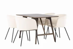 Kaseidon Spisegruppe 120 cm Rektangulær med 4 Berit Stoler