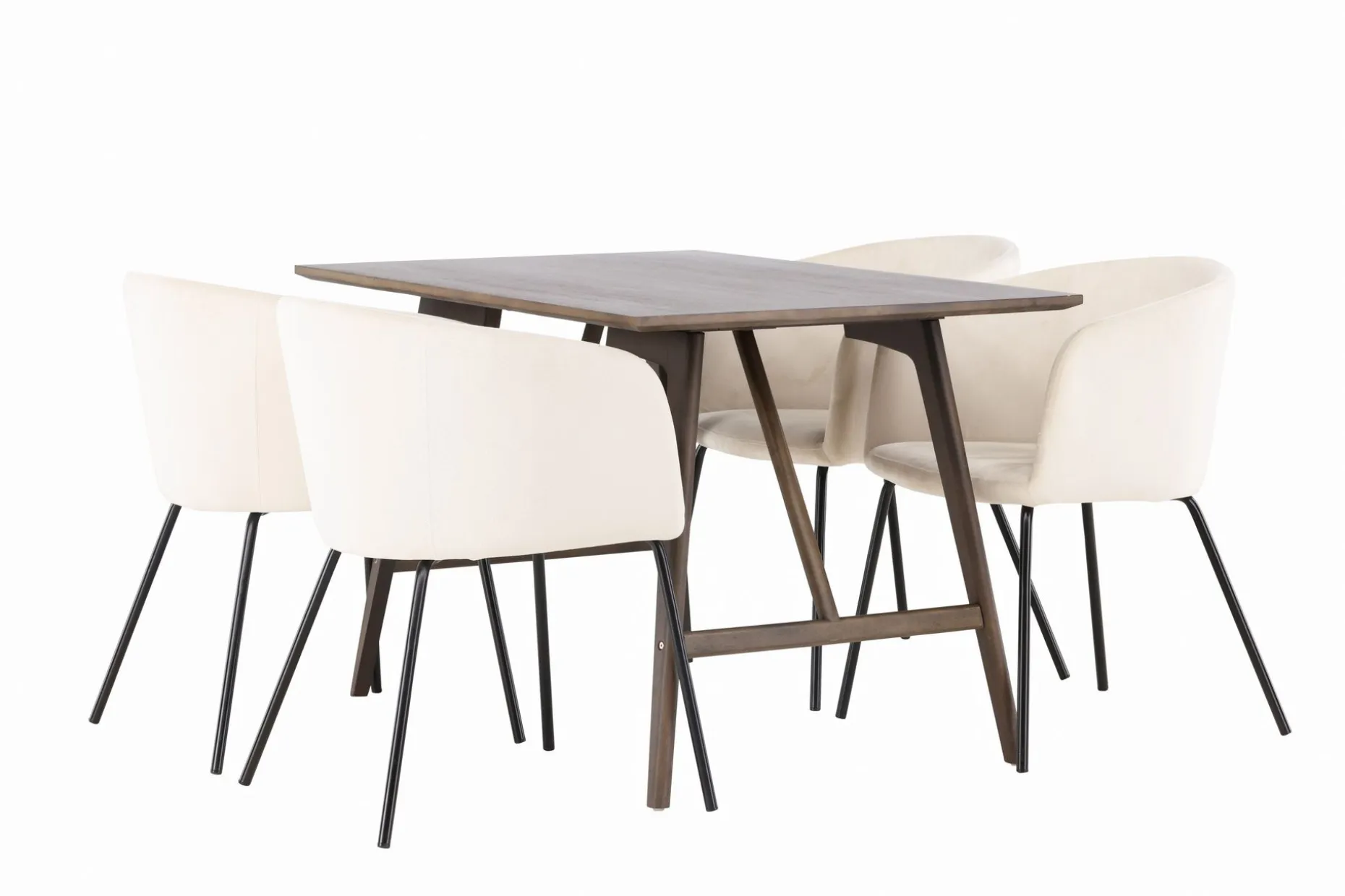 Kaseidon Spisegruppe 120 cm Rektangulær med 4 Berit Stoler