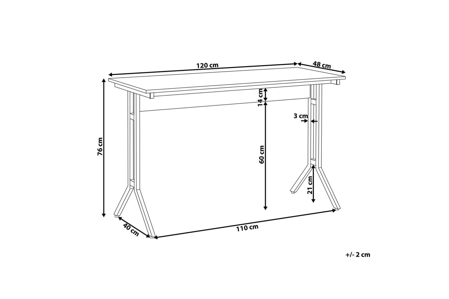 Kashay Skrivebord 120 cm