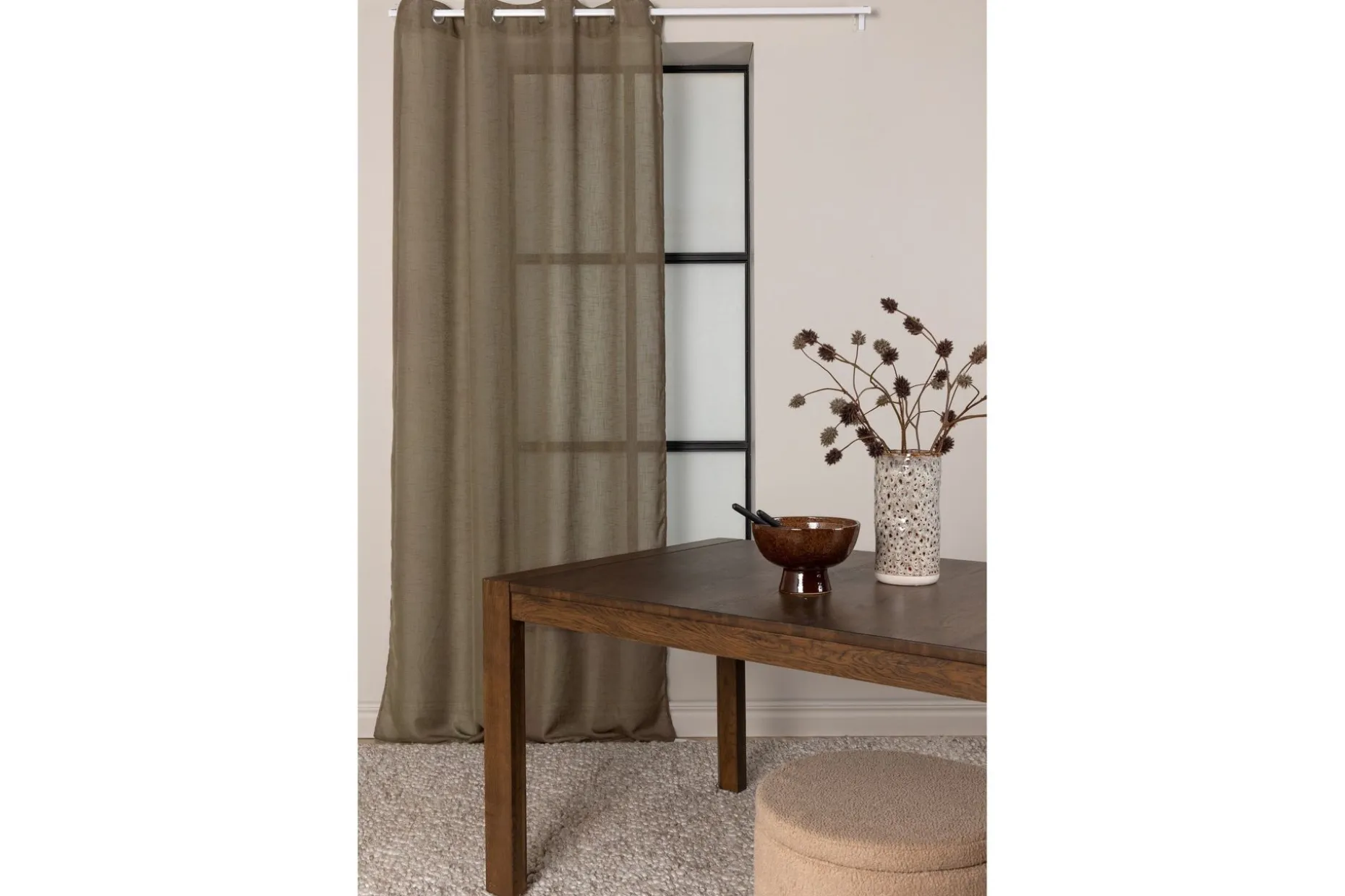 Kaya Gardin metallringer 140x290 cm