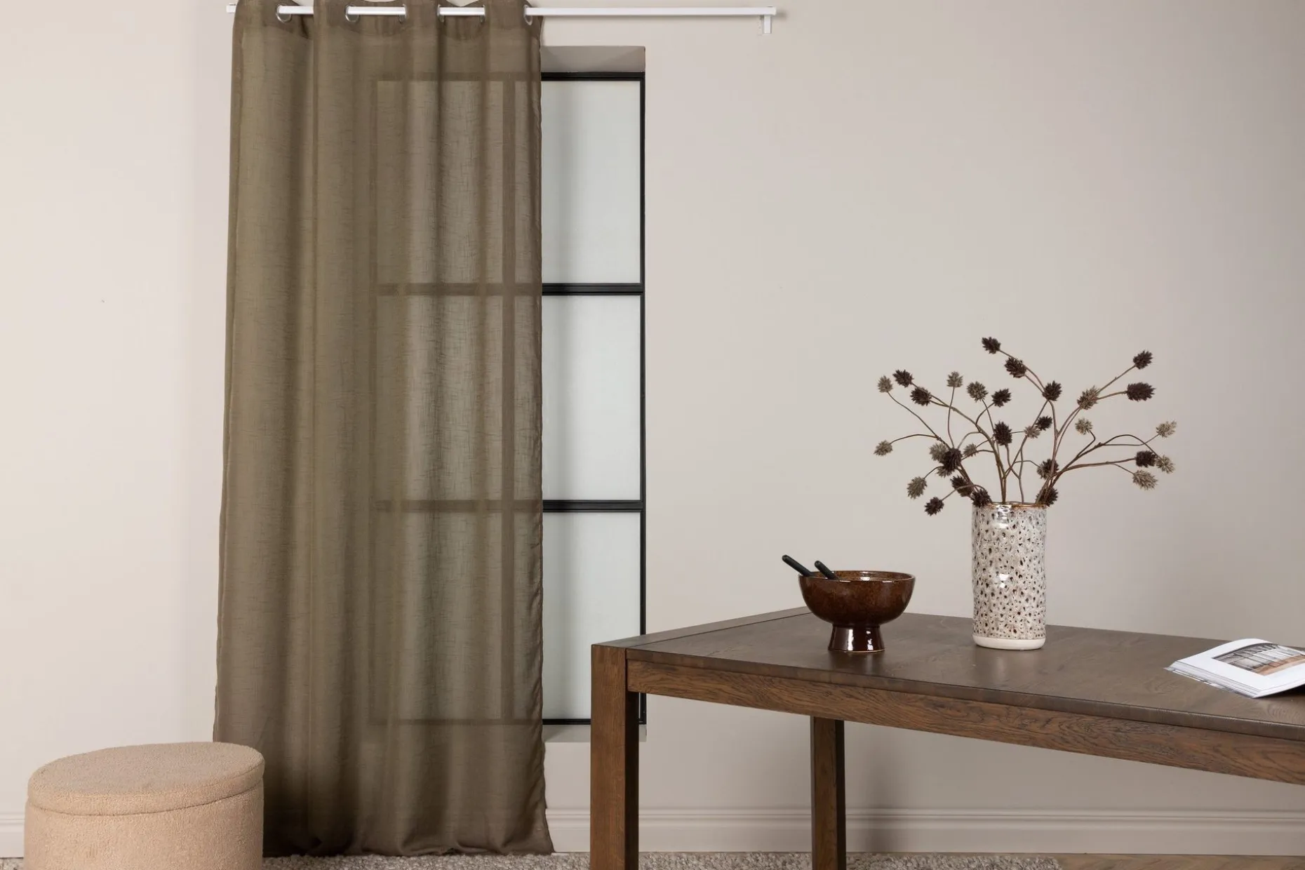 Kaya Gardin metallringer 140x290 cm
