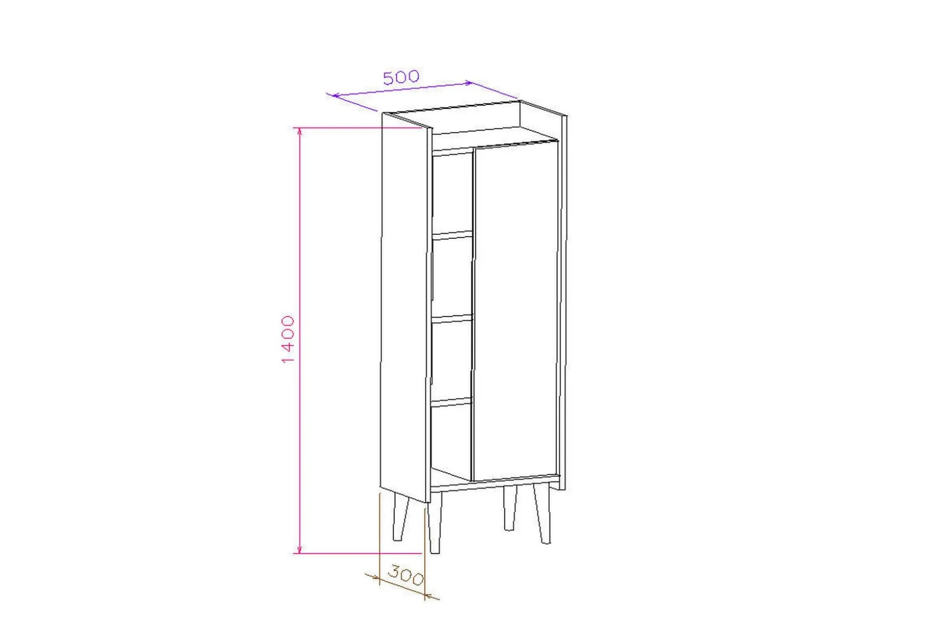 Keachi Highboard 50x30 cm