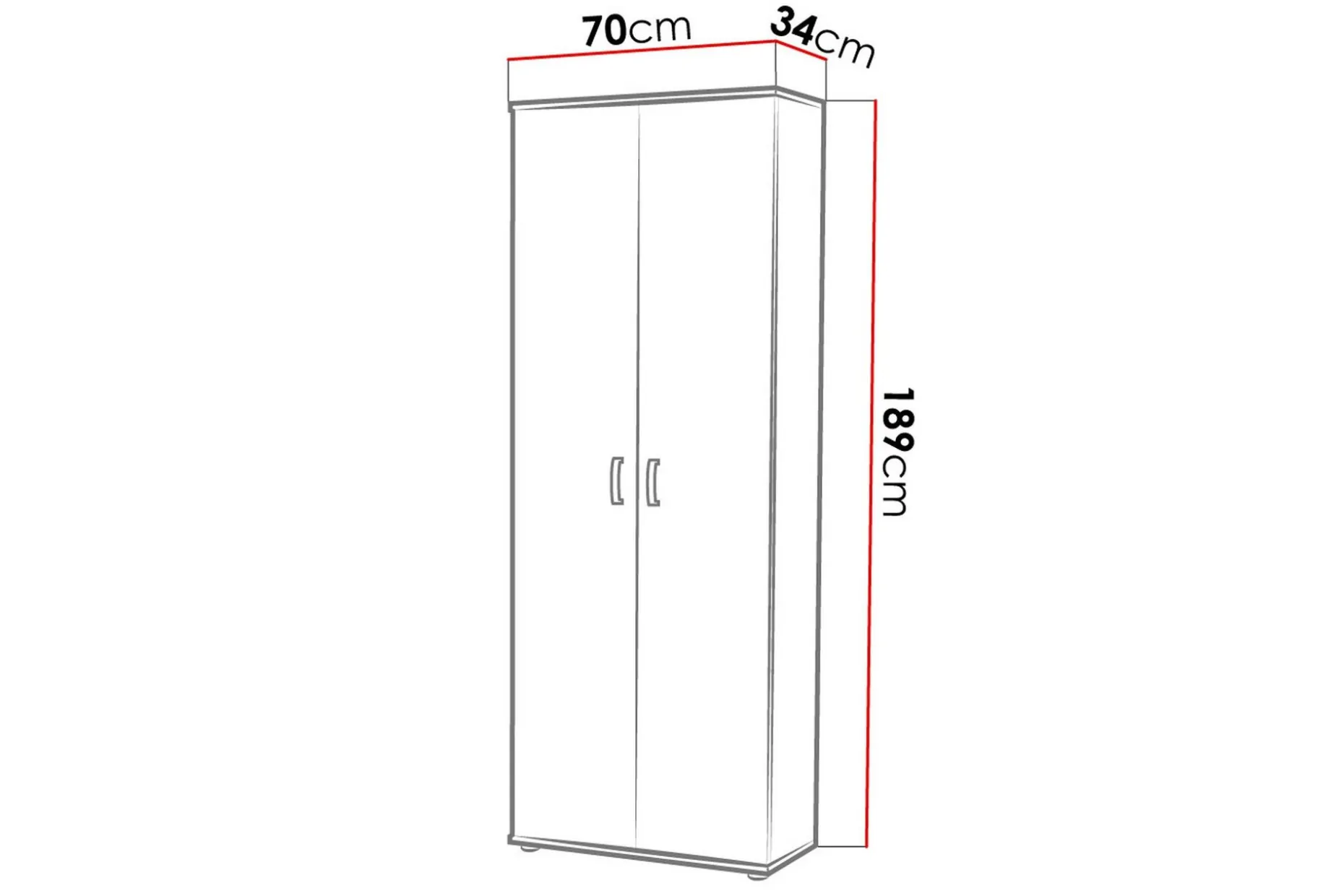 Kelvy Garderobe 70x34 cm