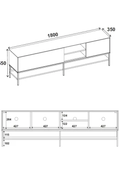 Kenvor TV-benk 180 cm