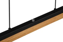 Kerala LED-Pendellampe Mattsvart/Tre