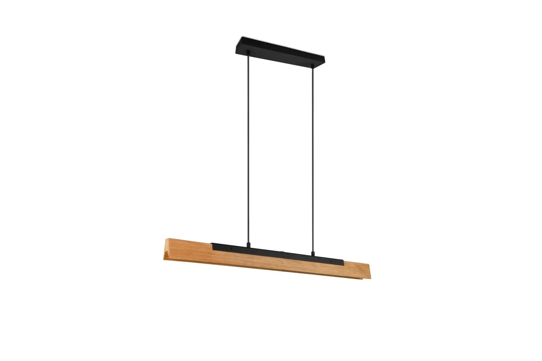 Kerala LED-Pendellampe Mattsvart/Tre