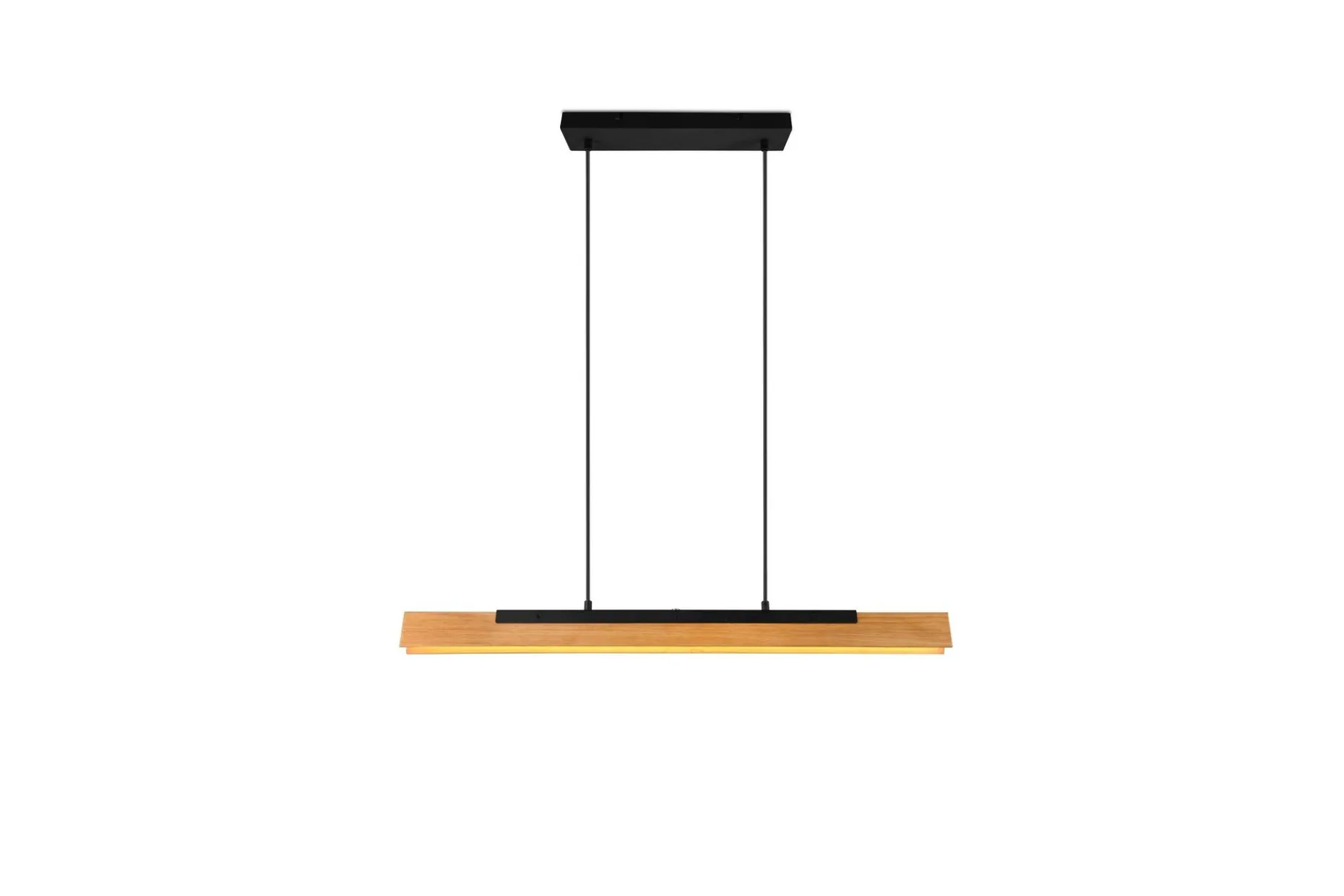 Kerala LED-Pendellampe Mattsvart/Tre