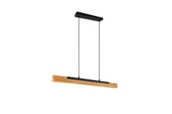 Kerala LED-Pendellampe Mattsvart/Tre