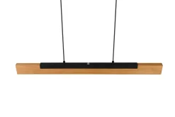 Kerala LED-Pendellampe Mattsvart/Tre
