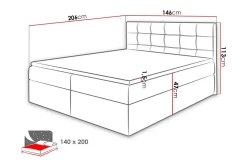 Kintore Kontinentalseng 140x200 cm