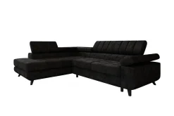 Kintore 3-sits Hörnbäddsoffa Black