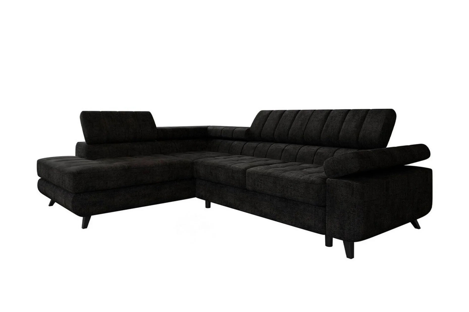 Kintore 3-sits Hörnbäddsoffa Black