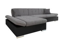 Kintore 3-sits Hörnsoffa Grey/Black