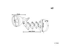 Klarve Vegglampe 2 stk E14