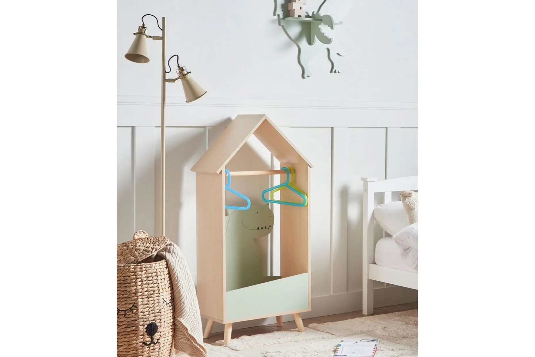Klädhängare Beliani Durango Light colored wood||Green