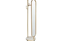 Klädhängare med spegel Beliani Lorena GOLD||White