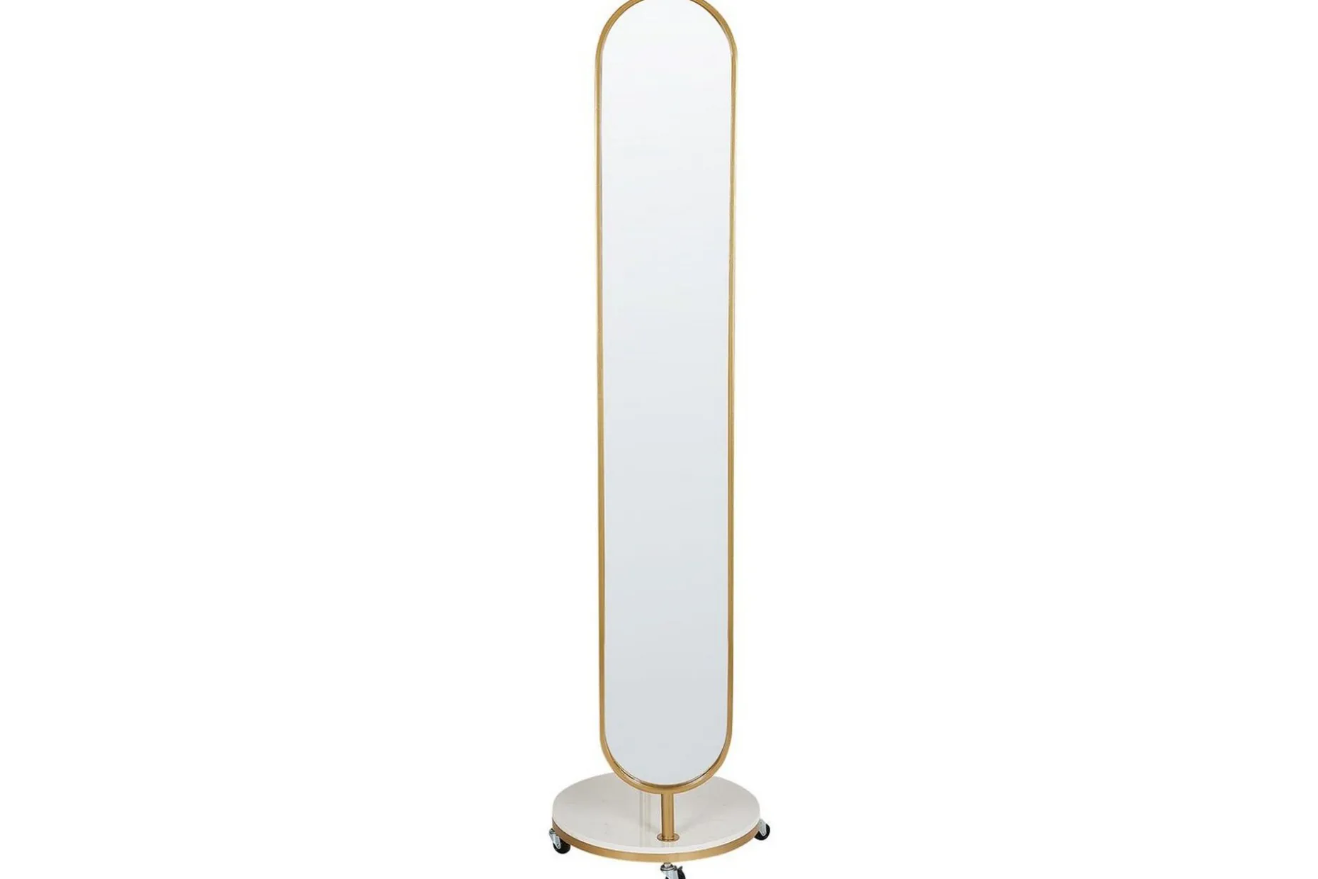 Klädhängare med spegel Beliani Lorena GOLD||White