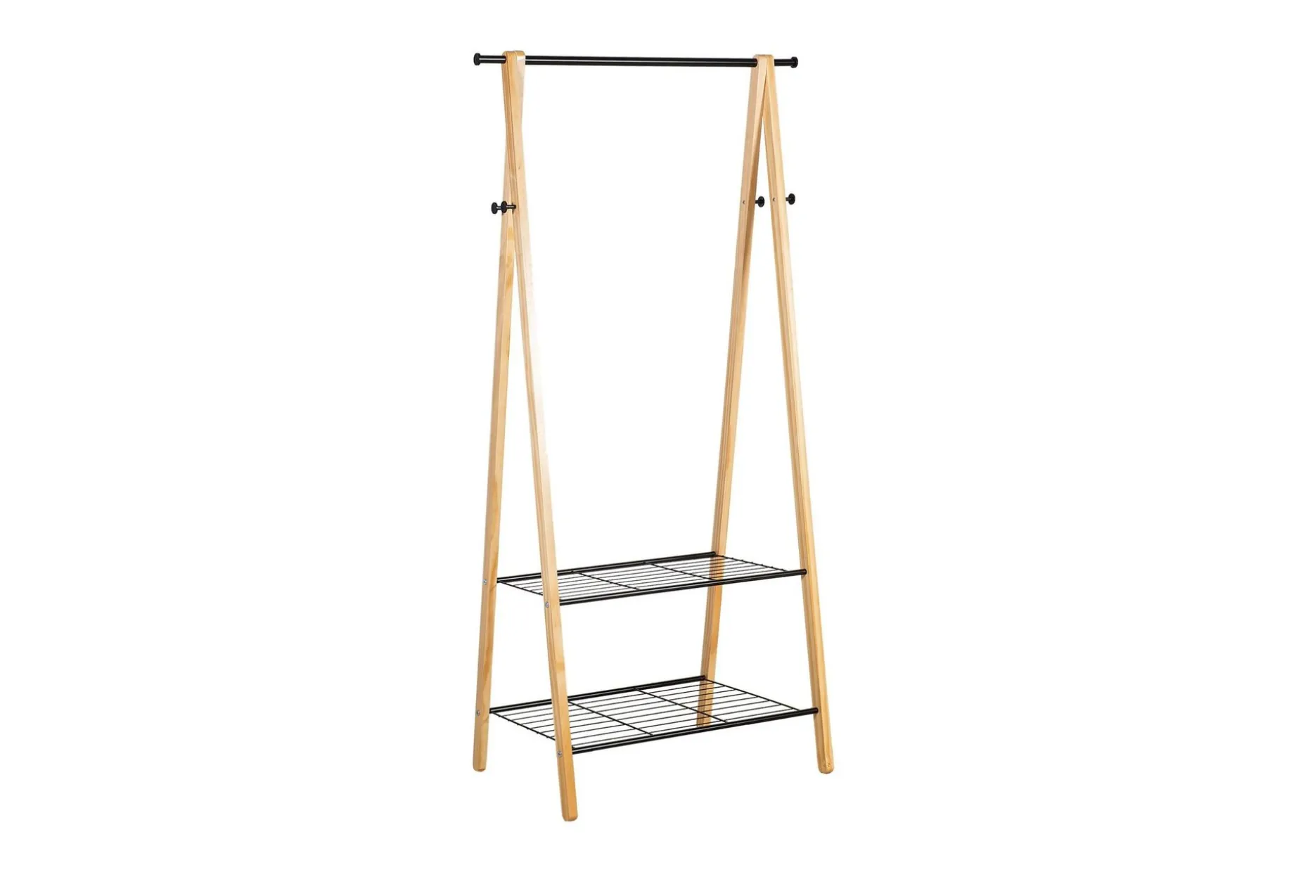 Klesstativ FOREST 2 hyller/kroker 79x45x155