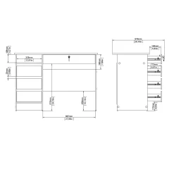 Klintberg Skrivebord 109x48x76 cm