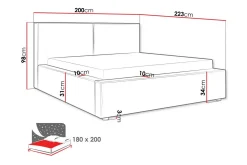 Knocklong Sengeramme 180x200 cm