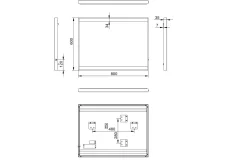 Knutby Baderomsspeil 60 cm LED-Lys