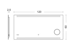 Kolerud Baderomsspeil 60 cm LED-Lys