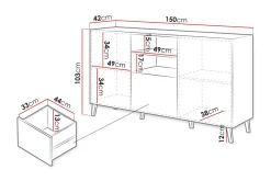 Kommode 150 cm
