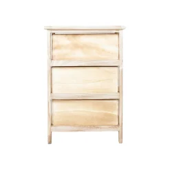 Kommode HOME4YOU Kaseke med 3 oppbevaringsenheter 40x29x58 cm natur