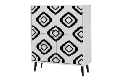 Kommode med 4 Dører 95x111 cm