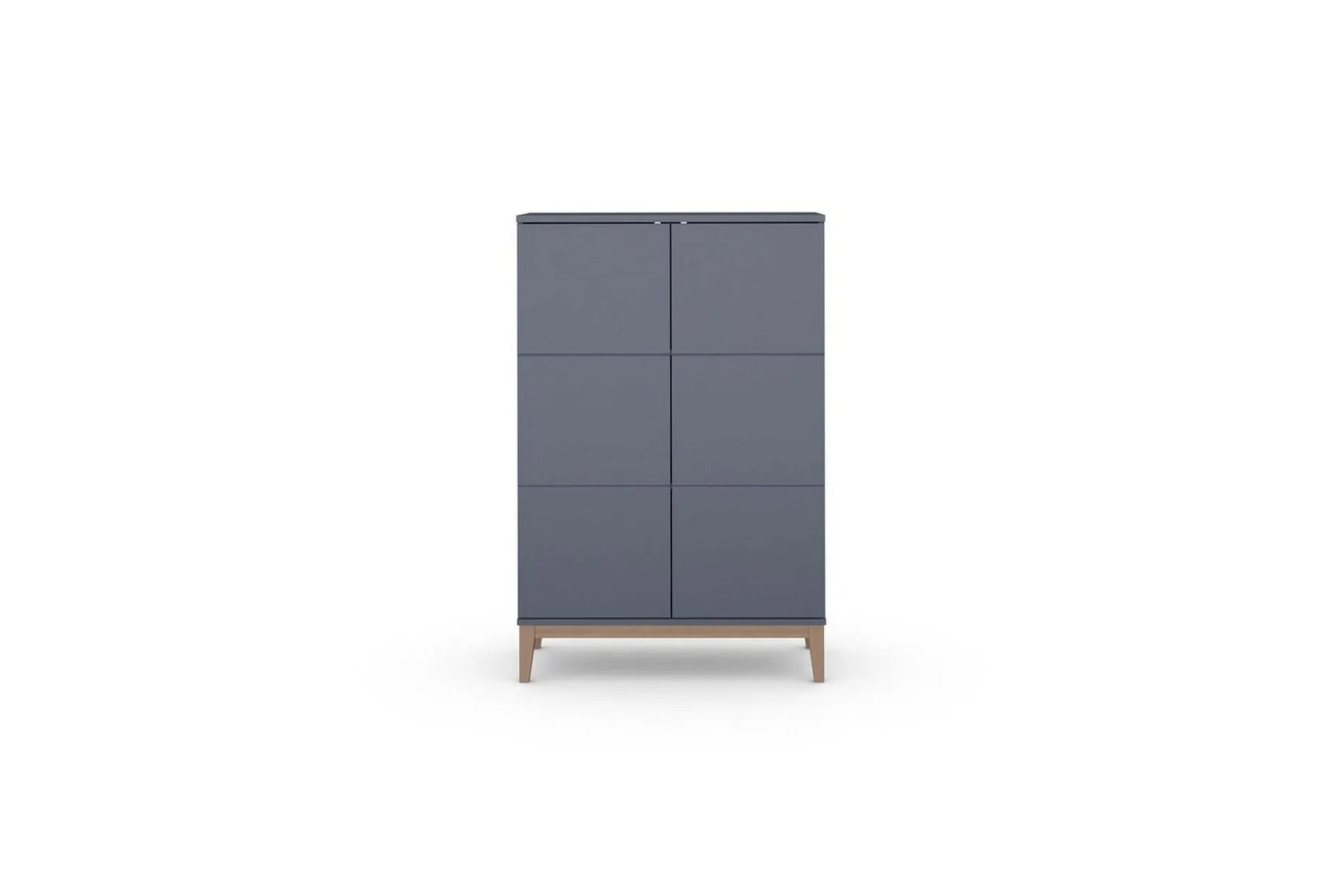Konsollbord Loft24 Høyskap Pelle Grå/Wotan Eik Grå