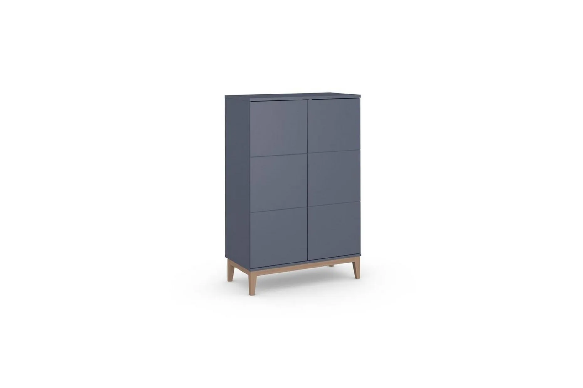 Konsollbord Loft24 Høyskap Pelle Grå/Wotan Eik Grå