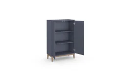 Konsollbord Loft24 Høyskap Pelle Grå/Wotan Eik Grå