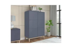 Konsollbord Loft24 Høyskap Pelle Grå/Wotan Eik Grå