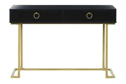 Konsollbord / skrivebord svart / gull WESTPORT