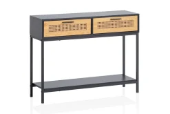 Konsollbord Wohnling Solid tre 100 cm 2 skuffer industriell stil Wienerflett