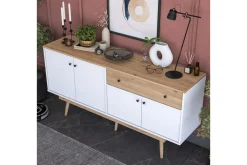 Konsoll Miraenis Valnøtt / Hvit