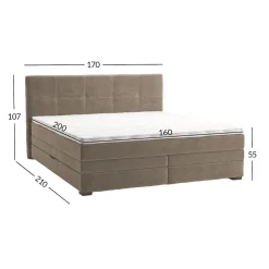 Kontinentalseng HOME4YOU Jeep 160x200 cm Beige