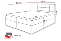 Kontinentalseng NELE 140x200 M