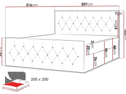 Kontinentalseng 207x216 cm