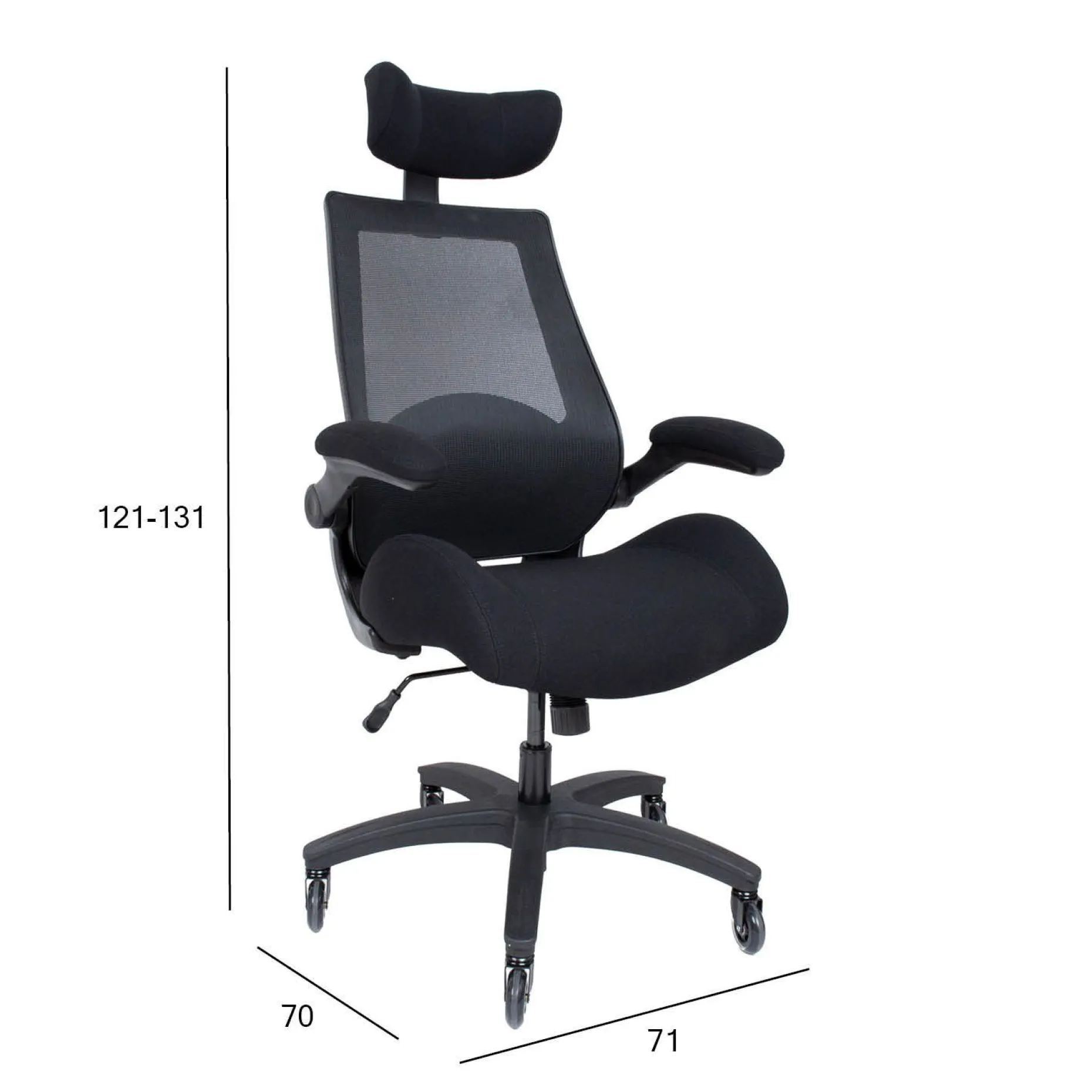 Kontorstol HOME4YOU Miller Svart