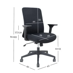 Kontorstol HOME4YOU Severo Svart