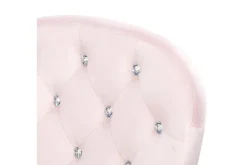Kontorstol med krystaller Princess Pastellrosa/Sølv/Svart