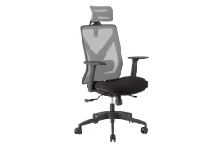 Kontorstol MIKE 64x65xH110-120cm svart / grå