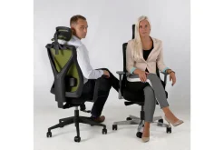 Kontorstol MIKE 64x65xH110-120cm svart / grå