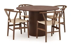 Kopparbo Matgruppe 120 cm Rund med 4 Dastoori Spisestol