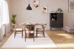 Kopparbo Matgruppe 120 cm Rund med 4 Dastoori Spisestol
