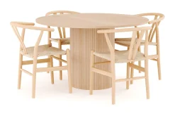 Kopparbo Matgruppe 130 cm Rund med 4 Dastoori Spisestol