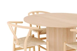 Kopparbo Matgruppe 130 cm Rund med 4 Dastoori Spisestol