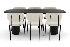 Kopparbo Spisebord 200 cm med 6 Gemmiano Stoler